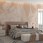 Wall murals Abstract forms in earthy tones.