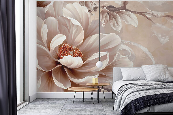 Wall mural Wall mural Elegant petals gracing timeless beauty (SKU: w08181)