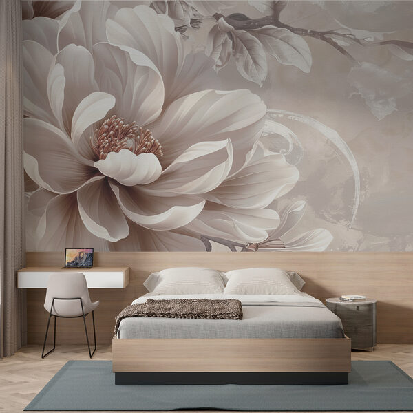 Wall mural Wall mural Elegant Blossom in Soft Shades (SKU: w08181v1)