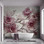 Wall mural Elegant Blossoms in Soft Hues