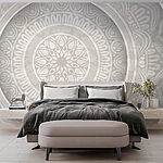 Wall murals Circular pattern on a white surface