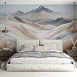 Wall murals Landscape of mountains and snow