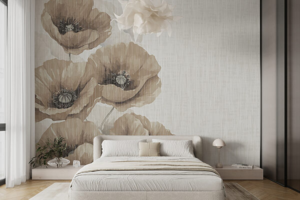 Wall murals Delicate blooms in serene hues (SKU: w01400) Wall murals Wall murals Delicate blooms in serene hues (SKU: w01400)