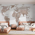 Wall murals Map of the world