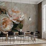 Wall murals Group of white flowers