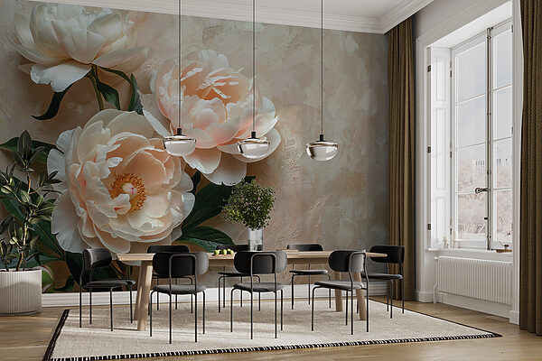 Group of white flowers Wall murals Group of white flowers