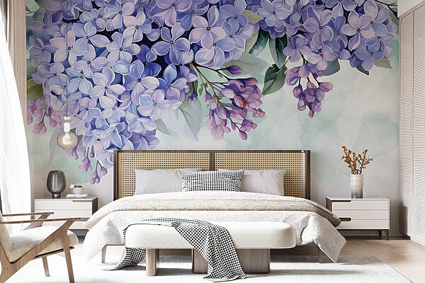 Bunch of purple flowers Wall murals Bunch of purple flowers