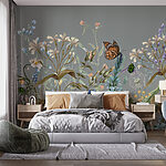 Wall murals Butterfly on a flower