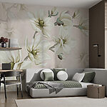 Wall murals Elegant magnolias blooming in spring