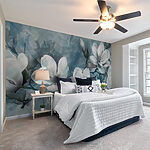 Wall murals Group of white flowers