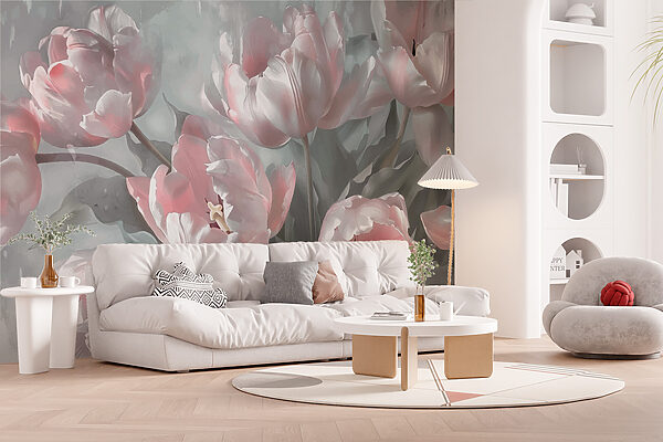 Soft pastels in bloom Wall murals Soft pastels in bloom