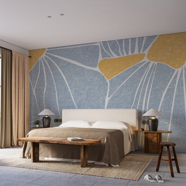 Blue and yellow pattern Wall murals Blue and yellow pattern