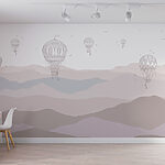 Wall murals Group of hot air balloons in the sky