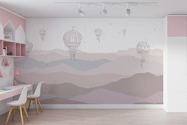 Group of hot air balloons in the sky Wall murals Group of hot air balloons in the sky