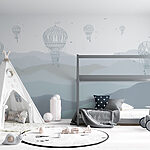 Wall murals Group of hot air balloons in the sky