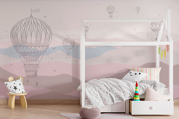 Group of hot air balloons in the sky Wall murals Group of hot air balloons in the sky