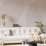 Wall murals White and grey background with circles