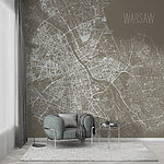 Wall murals Map of a city