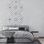 Wall murals Grey and white pattern on a white surface