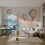 Wall mural Group of hot air balloons in the sky