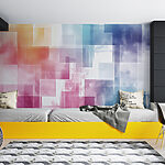 Wall murals Colorful squares in different colors