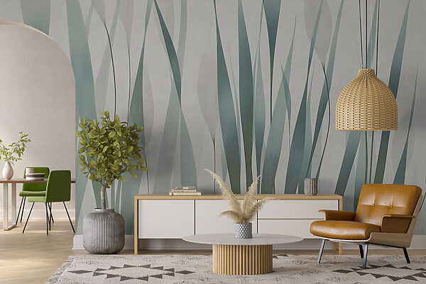 Whispers of Serenity in Green Wall murals Whispers of Serenity in Green