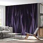 Wall murals Purple grass with white lines