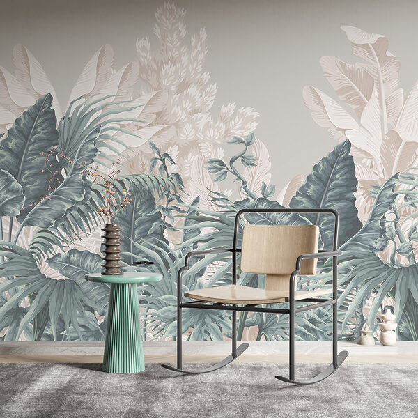 Wall mural Wall mural Tropical Serenity in Pastel Shades (SKU: w08242)