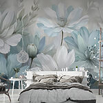Wall murals Ethereal blooms in soft pastels.