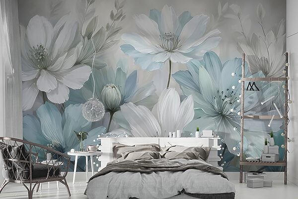 Ethereal blooms in soft pastels Wall murals Ethereal blooms in soft pastels