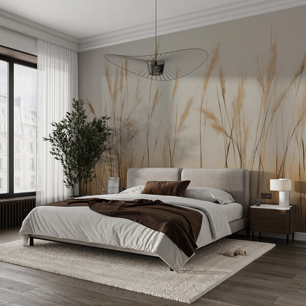 Wheat Dreams Meld into Mist Wall murals Wheat Dreams Meld into Mist