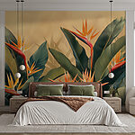 Wall murals Bird of paradise, tropical elegance