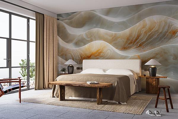 Flowing Marble Through Light Wall murals Flowing Marble Through Light