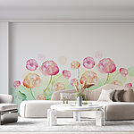 Wall murals Watercolor painting of flowers