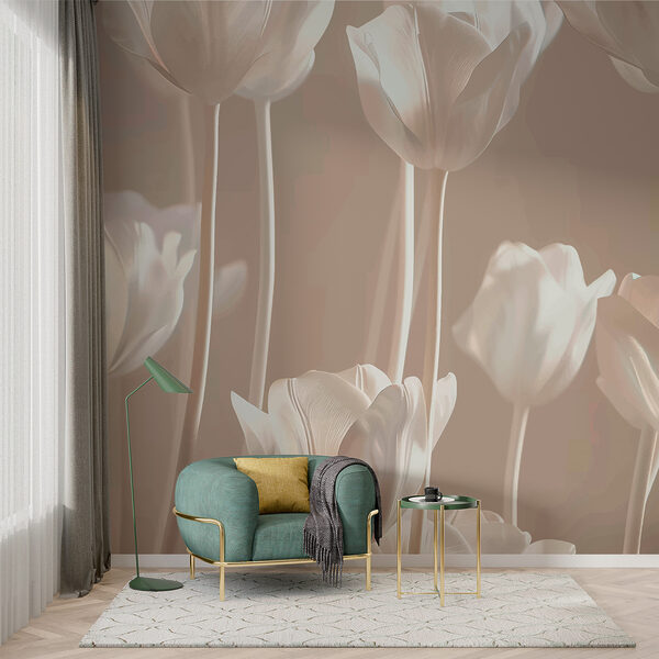 Group of white flowers Wall murals Group of white flowers