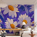 Wall murals Daisies dance in vibrant serenity.