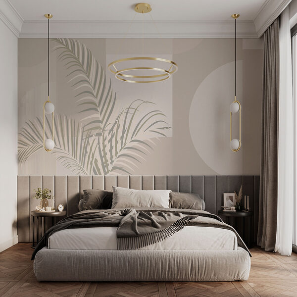 Palm Leaves in Neutral Tones Wall murals Palm Leaves in Neutral Tones