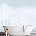 Wall murals White lines on a gray background