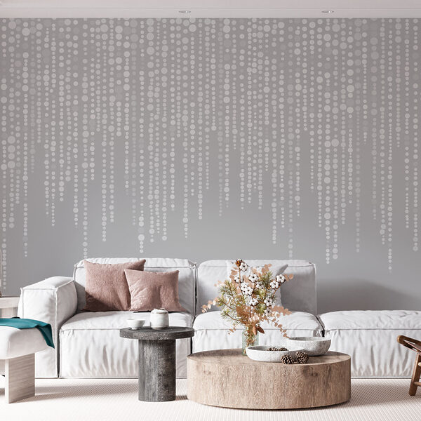 Grey and white background with dots Wall murals Grey and white background with dots