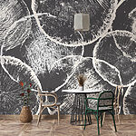 Wall murals Group of circles on a gray background