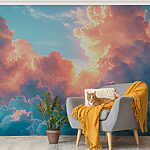 Wall murals Blue sky with clouds