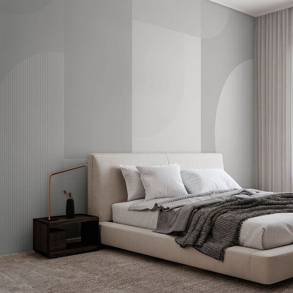 Wall murals Grey and white background