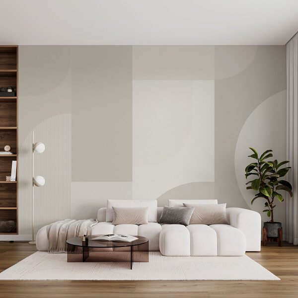 Abstract Elegance in Neutral Tones Wall murals Abstract Elegance in Neutral Tones