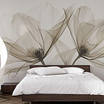 Wall murals Elegant sepia tones in bloom.