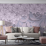Wall mural Elegant Lavender Floral Pattern
