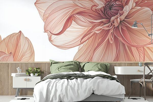 Elegant petals in soft hues Wall murals Elegant petals in soft hues