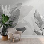 Wall murals Elegant monochrome botanical illustration