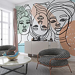 Wall murals Group of women’s faces