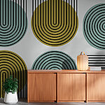 Wall murals Group of circles with different lines