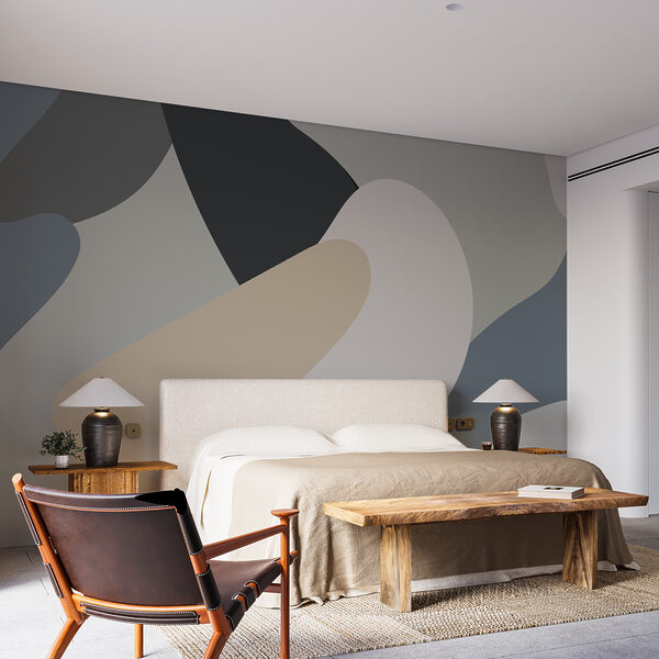 Colorful pattern with curved lines Wall murals Colorful pattern with curved lines